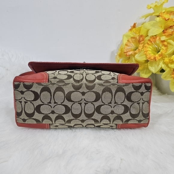 Coach crossbody red/tan - Picture 3 of 15